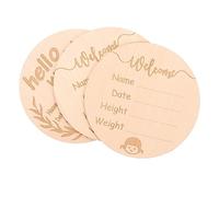 Tableau D'annonce Naissance D'un Bébé en Bois, Lot de 3 Pièces