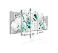 Tableau Danse turquoise-Taille L 100 x H 50 cm