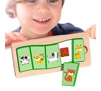 Tableau d'appariement - Jouet amusant en bois interactif pour apprendre | Jeu de voyage pour faire correspondre les formes - pour filles et garçons, maison, intérieur, classe, école, fête et