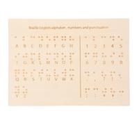 Tableau D'apprentissage Braille en Bois pour Aveugles, Lettres et Chiffres | Aide Légère pour Apprendre et Enseigner, Lecture Tactile Braille, Couleur Beige, Format Pratique