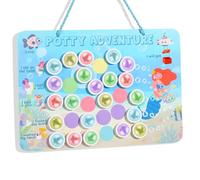 Tableau d'apprentissage de la propreté magnétique réutilisable, fabriqué en mousse EVA - Comprend une corde de suspension et un point de colle double face solide, durable et attrayant pour les