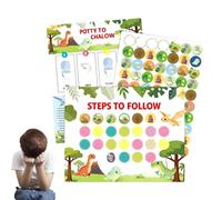 Tableau d'apprentissage de la propreté pour , tableau de récompense adhésif, suivi d'habitudes de motivation pour filles et garçons de 2 à 4 ans