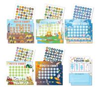 Tableau d'apprentissage de la propreté pour tout-petits - 5 styles amusants - 17 tableaux de pot pour garçons avec autocollants pour enfants - Récompense d'apprentissage de la propreté