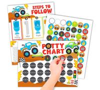 Tableau d'apprentissage de la propreté pour tout-petits garçons - Tableau de pot pour garçons avec autocollants, tableau d'autocollants pour enfants - Tableau d'apprentissage de la propreté pour