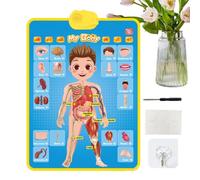 Tableau d'apprentissage de l'alphabet - Affiche éducative pour | Poster parlant avec carte murale musicale pour filles de 1, 2, 3, 4, 5 et 6 ans et plus, préscolaire