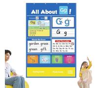 Tableau d'apprentissage de l'alphabet - Mur de classe alphabet - Prise en charge du suivi des lettres précoces - Poster de l'alphabet éducatif pour enfants - Outil de reconnaissance des lettres