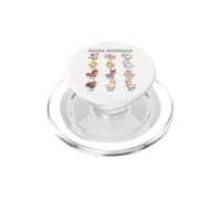 Tableau d'apprentissage Facile des Noms d'animaux de la Ferme pour Enfants, Animaux Mignons PopSockets PopGrip pour MagSafe