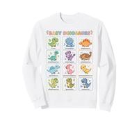 Tableau d'apprentissage pour bébés Dinosaures pour Enfants avec Noms de Dinosaures Mignons Sweatshirt