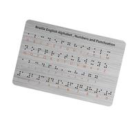 Tableau d'apprentissage tactile en braille avec alphabets, chiffres, points de ponctuation pour l'éducation aveugle