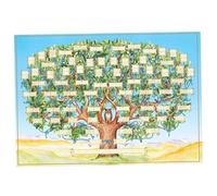 Tableau d'arbre généalogique 16 x 24 pouces Canvas Blank Genealogy Chart Film In, Ascendance résistante au fondu robuste pour affichage mural, affiche d'histoire familiale remplissante, cadre no