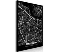 Tableau Artgeist Tableau - Dark Map of Amsterdam (1 Part) Vertical - 60x90 (2842)