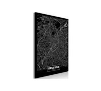 Tableau - Dark Map of Brussels (1 Part) Vertical - 60x90 Artgeist (2848)