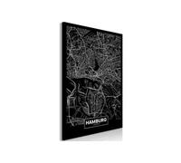 Tableau - Dark Map of Hamburg (1 Part) Vertical - 40x60 Artgeist (2856)