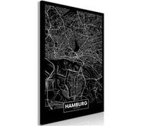 Tableau - Dark Map of Hamburg (1 Part) Vertical - 40x60 Artgeist (2856)