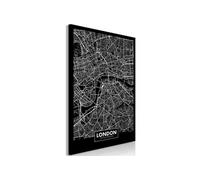 Tableau Artgeist Tableau - Dark Map of London (1 Part) Vertical - 60x90 (2860)
