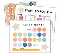 Tableau d'autocollants d'apprentissage de la propreté arc-en-ciel pour tout-petits, garçons et filles, 20 tableaux d'apprentissage de la propreté avec 432 autocollants et 1 carte de routine - B02