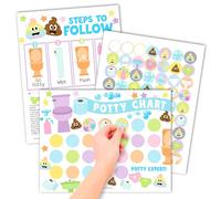 Tableau d'autocollants pour enfants - Tableau d'apprentissage de la propreté pour tout-petits garçons - Tableau de pot pour filles avec autocollants, tableau d'autocollants d'apprentissage de la