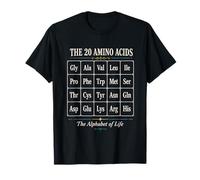 Tableau de 20 acides aminés, Art moléculaire de biochimie T-Shirt