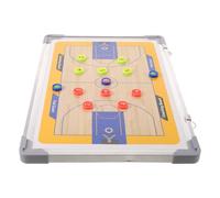 Tableau de Basket-ball Magnétique en Alliage D'aluminium | Double Face, Schémas Demi-terrain et Terrain Complet, Surface Lisse, Pièces Magnétiques et Marqueur