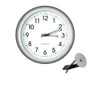 Tableau de bord adhésif voiture horloge avec clip, lumineux Mini analogique à quartz évent horloge, auto - adhésif voiture évent horloge tableau de bord bateau vélo maison montres