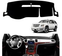 Tableau de bord Dashboard Cover Mat Tapis Tapis antidérapant Custom Compatible Cadillac Escalade 2007-2014 Pas de découpe pour tableau de bord Haut-parleur Protection Sun Cover (Black Trim),Black Trim
