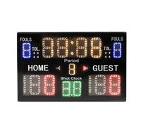 Tableau de Bord de Basket-Ball, Affichage LED Lumineux à 15 Chiffres, Score Multifonctionnel pour Les événements Sportifs en Salle, Conception Portable