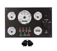 Tableau de Bord de Bateau, Tableau de Bord du Moteur avec Vitesse du Moteur, Niveau D'huile, Pression, Temp¨¦rature de L'eau, Affichage de la Tension avec R¨¦tro¨¦clairage Rouge pour Bateaux de(12V)