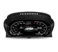 Tableau de bord digital 12,3'' Écran LCD pour BMW X5 E70 X6 E71 Série 5 E60 E61 CCC/CIC Système Tableau de bord Compteur de vitesse, 4-Cœur, 7 Styles UI, Plug & Play, Commande au volant, 1920 * 720P