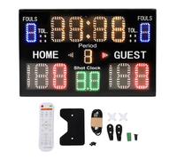 Tableau de bord Gearwell, tableau de bord de basket-ball, tableau de bord LED, tableau de bord de basket numérique 15 chiffres multifonctionnels