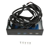 Tableau de Bord Multimédia de 5,25 Pouces, 2xUSB3.0 2xUSB2.0 1xType Multifonctionnel 0 Panneau Avant avec Deux Ports USB 3.0 2.0 1 Type C 10 Gbit/s Haute Vitesse pour 7 8 10