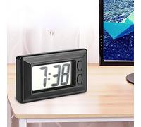 Tableau de bord voiture numérique, Tableau de bord LCD, Horloge électronique date heure calendrier, Grand écran LCD grands chiffres, 77 x 42,4 x 17,7 mm