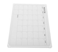 Tableau de Calendrier Mural Effaçable, Blanc, Double Face, Encadré | Surface Magnétique, Plastique et Fer, Zone Mémo Intégrée, pour École et Famille, Poignée