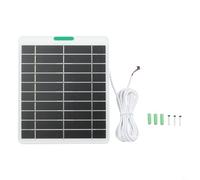 Tableau de charge solaire 5 W pour sonnettes vidéo avec design résistant aux intempéries, câble étendu pour un positionnement facile et une charge constante (blanc)
