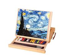 Tableau de Chevalet avec Tiroir, Signe de Chevalet Masculin en Bois 5 Fois ajusté Pliable Portable pour les Peintures à Dessin de Tableaux D'art Photos de Photos D'art