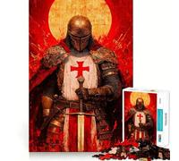 Tableau de Chevalier templier, Puzzle de 1000 pièces pour Adolescents, Jeu de réflexion et de complicité, pièce de Collection découpée avec précision 50x75cm