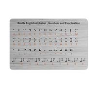 Tableau de chiffres tactiles en braille avec chiffres en relief, points de ponctuation, aveugles, étudiants, outil éducatif, tableau braille à points surélevés