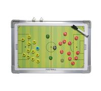 Tableau de coaching de football, tableau blanc magnétique effaçable à sec, avec 2 marqueurs, design double face pour la planification de jeux, l'entraînement d'équipe, l'utilisation d'outils
