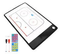 Tableau de Coaching Hockey Réutilisable, Pvc Blanc, Recto Verso | Entraînement et Matchs de Hockey Glace, Stylo Inclus, Aide Pédagogique, Usage Simple, Format Pratique