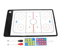 Tableau de Coaching Hockey sur Glace Réutilisable, Recto Verso, PVC Blanc | Panneau à Œillet Suspendu, Marqueur et Stylo Inclus, pour Banc, Entraînement, Équipes et Entraîneurs