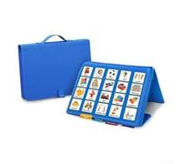 Tableau de communication visuelle pour enfants autistes et retards de parole - Outil AAC avec cartes PECs, tissu Oxford, coins arrondis, design de sécurité