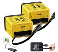 Tableau de comparaison de chargeur, 2 en 1 120 W chargeur rapide avec câbles rétractables, adaptateur d'alimentation portable à charge rapide, prise pliable tout-en-un, module d'alimentation évolutif