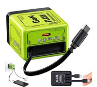 Tableau de comparaison des chargeurs, chargeur rapide 2 en 1 120 W avec câbles rétractables, alimentation portable à charge rapide, prise pliable, module d'alimentation évolutif pour téléphone et