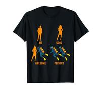 Tableau de comparaison drôle de plongée sous-Marine Humour Plongeur T-Shirt Graphique avec Valeur