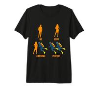 Tableau de comparaison drôle de plongée sous-Marine Humour Plongeur T-Shirt Haut de Gamme