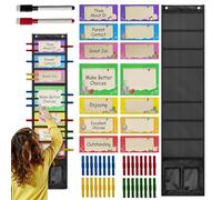 Tableau de comportement en Classe, Tableau de comportement éducatif pour Recto-Verso - Tableau de Poche, Tableau comportemental en Classe pour Salle de Classe, étudiants, Enseignant