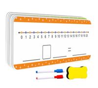 Tableau de comptage des mathématiques - Feuille sèche double face - Outil d'apprentissage réutilisable - Tableau blanc numéro pour salle de classe - Jeu complémentaire visuel pour les élèves