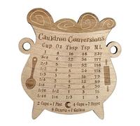 Tableau de conversion magnétique de cuisine - Guide des mesures des aliments, tableau de conversion multifonction | Autocollants muraux compacts en bois pour la cuisine, outils de cuisson de recettes