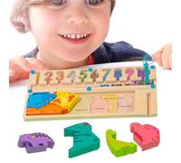 Tableau de correspondance des couleurs, planche de puzzle de comptage - 2 en 1 jeu de plateau de labyrinthe,Jouet de puzzle de casse-tête cognitif, jeu éducatif de correspondance de nombres pour