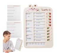 Tableau De Corvée Coulissant - Tableau De Récompense De Liste De Contrôle De Dessin Animé Pour Les, Tablau De Gestion Du Temps Du Planificateur D'apprentissage Effaçable À Sec, Suivi De La Ro