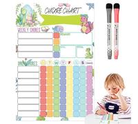 Tableau de corvée magnétique pour réfrigérateur - 30 x 20 cm - Tracker de comportement effaçable à sec pour adolescents et , calendrier visuel facile à utiliser avec 2 marqueurs | Système de